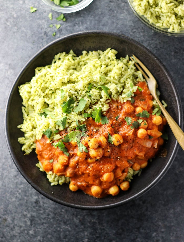 Vegan Chickpea Tikka Masala with Green Rice: Your Easy Recipe Guide